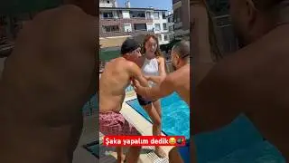 Şaka yapalım derken😂💣 #shorts #keşfet #komedi #komik #viral #babakız #havuz