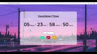 Countdown Timer using HTML, CSS & JavaScript ⏰