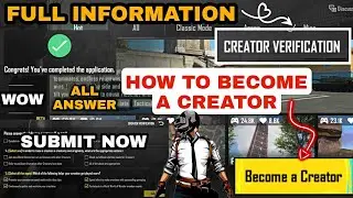 HOW TO BECOME A CREATOR IN PUBG WOW CREATOR VERIFICATION IN PUBG