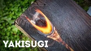 Construction d'un sauna en bois brûlé (technique japonaise)