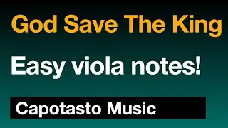 Viola Songs For Beginners With Letters - God Save The King
