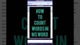 how to count pages words letter character in ms word