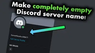 Quick Tutorial on How To Make a Blank Name on Discord Server [2021]