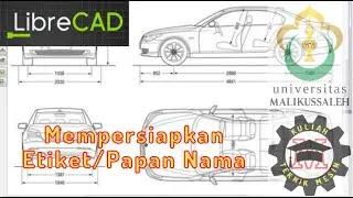 LibreCAD | Persiapan Etiket atau Papan Nama