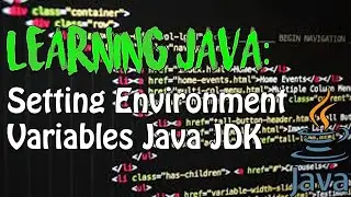 LEARNING JAVA: Setting Environment Variables Java JDK (TUTORIAL)