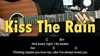 Kiss The Rain - Yiruma | EASY Guitar Tutorial - Chords / Lyrics - Guitar Lessons