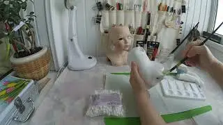 РЕСТАВРАЦИЯ  АНТИКВАРНОЙ КУКЛЫ  МК ГРУНТОВКА  RESTORATION OF ANTIQUE DOLL TUTORIAL  PRIMER