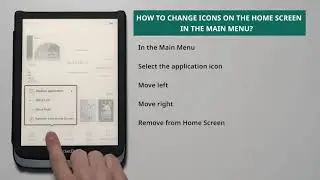 How to change icons on the Home Screen in the Main Menu? | PocketBook
