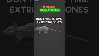 Don’t Waste Time Extruding Bones! Follow for More! #blender #3d #tutorial #model