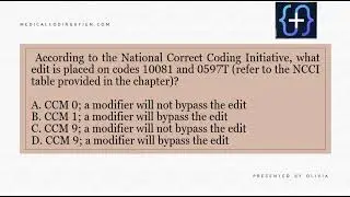 NCCI question likely on your medical coding certification exam 