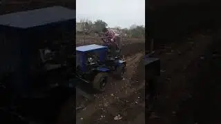 Пахота на мини тракторе