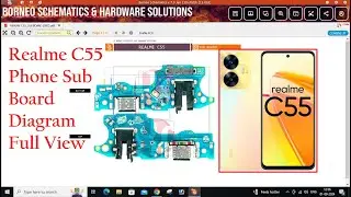 Realme C55 Phone Sub board Diagram Full View Step by Step