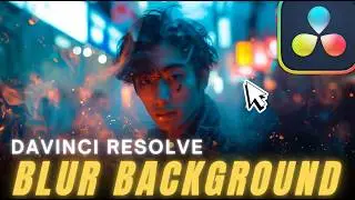 How to BLUR the BACKGROUND in Davinci Resolve 19 Studio | Defocus Background Tutorial