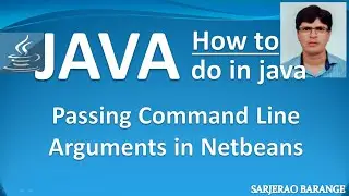 How to pass command Line Arguments to java main method in Netbeans IDE?