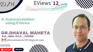 6. Autocorrelation using EViews || Dr. Dhaval Maheta