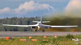 Tu-160. The most powerful bombing takeoff with afterburner.