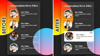 hover effect with html css glassmorphism