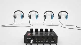 Moukey Headphone Amplifier 4 Channels Metal Stereo Audio Amplifier