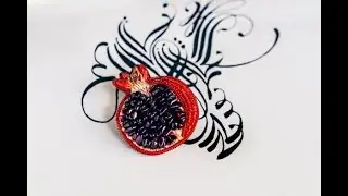 DIY pomegranate brooch