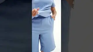 Женский костюм с шортами 82026 джинс
