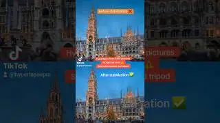 Comparison of Hyperlapse footage before and after using warp stabilizer in After Effects 