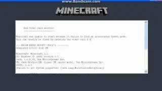 Minecraft OpenGl Error (Please Fix This)