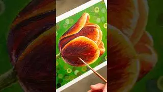 Tulip in sunshine - Acrylic time lapse painting