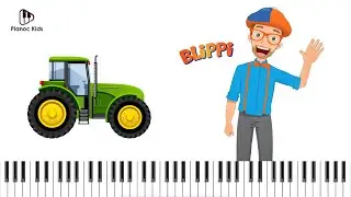 Blippi - The Tractor Song 🎹🚜🎶 (Piano Version)