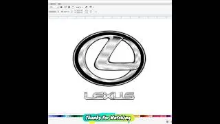How to Draw the Lexus Logo||coreldraw||Drawing