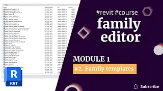 REVIT FAMILIES COURSE:  Module 1 | 2. Family templates