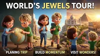 Join Lila and Noah in a learning Journy, traveling the world visiting the world's wonder  jewels