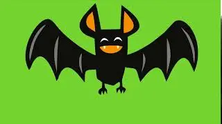 ВЕСЁЛАЯ ЛЕТУЧАЯ МЫШЬ ХРОМАКЕЙ | CHROMAKEY HAPPY BAT | БЕСШОВНАЯ АНИМАЦИЯ | VJ | HD 1080