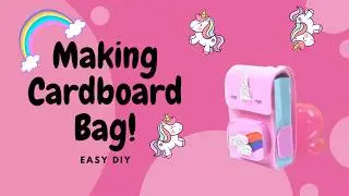 DIY Mini Cardboard School Bag | Adorable Unicorn Bag | Easy DIY