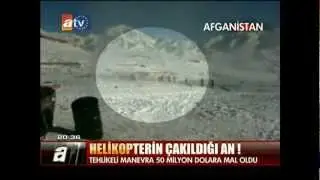 ABD`li Manyak Pilot AH-64 Apache Helikopteri yere Cakiyor