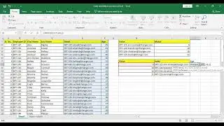 Index and Match function in Excel