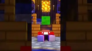 JJ and Mikey Get Trolled by a Skeleton in Minecraft #shorts