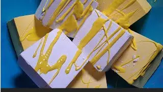 YELLOW PAINT + GYM CHALK CRUMBLE -ASMR