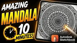 How to Draw an AMAZING MANDALA in 10 Minutes!│Sketchbook Pro Tutorials