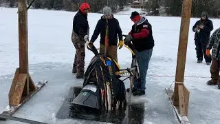 #Snowmobilefails sunken 2001 Ski-Doo mxz 600 is recovered & running in 3 hrs.  Braaap