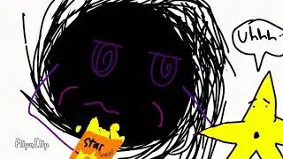 Black hole eating a star