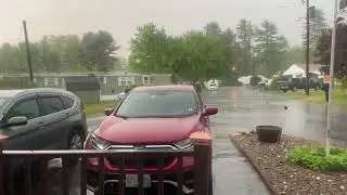 Severe thunderstorm moves off