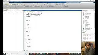 Lec7: MATLAB: Constants in MATLAB (pi, iota, Inf, NaN)