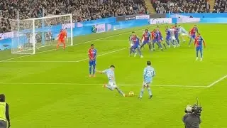 Julian Alvarez stunning free kick goal but ruled offside