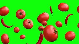 Tomato Flying Green Screen, Motion Graphics 