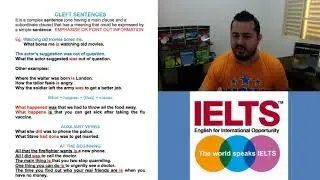 cleft sentences TOEFL IELTS CAMBRIDGE ENGLISH TESTS GRAMMAR EXAMINATION