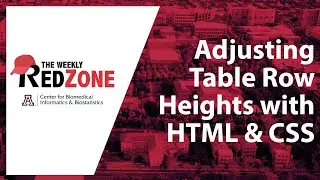 REDZone - Adjusting Table Row Heights with HTML & CSS
