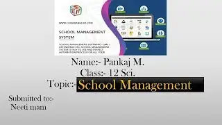 IP Project file on School Management || class 12 IP