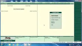 How to Create Company with Tally Vault Password