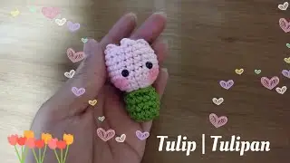 Mini kawaii Tulip | Tulipan Crochet🌷✨ (Español) (Inglés)