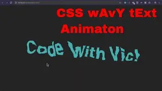 wAvY TeXt animation | SVG filter | feTurbulence [HTML and CSS TUTORIAL] for beginners